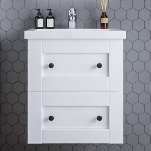 Тумба с раковиной Бриклаер Хелена, 60 белая Тумба с раковиной Бриклаер Хелена, 60 белая