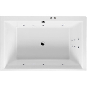 Акриловая ванна Excellent Crown Lux WAEX.CRO19.LINE 190x120 см, с гидромассажем, с каркасом, со сливом-переливом