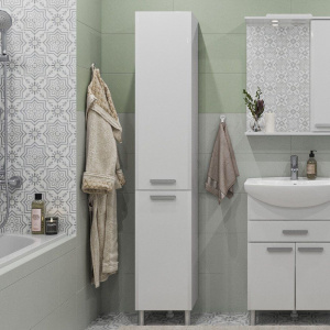 Шкаф-пенал SanStar Аура напольный, белый