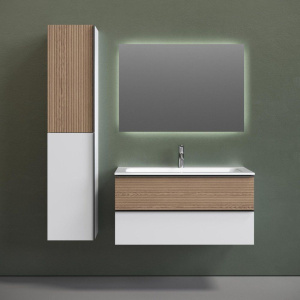 Мебель для ванной Sancos Delta 100 дуб светлый, белый Мебель для ванной Sancos Delta 100 дуб светлый, белый