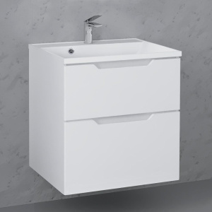 Тумба с раковиной Raval Wector 60, подвесная, белая