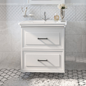 Тумба с раковиной Sanflor Модена 75, подвесная, белая