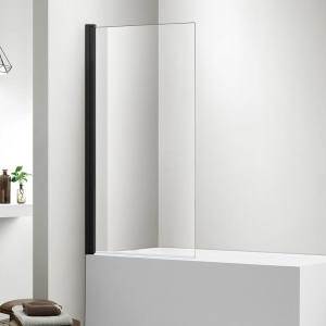 Шторка на ванну Акватек AQ DEL SBA 08015BL 80х150 см, черный матовый профиль