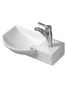 Раковина подвесная глянцевая белая 505х235х125 WeltWasser AISBACH 7950 GL-WT R (10000008693)