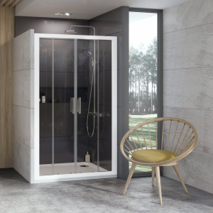 Душевая дверь в нишу Ravak 10° 10DP4-120 Transparent, профиль белый