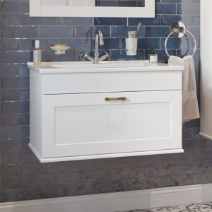 Тумба с раковиной Sanflor Ванесса 75, подвесная, белая