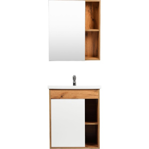 Мебель для ванной VIANT Бостон 70 подвесная, дуб вотан, белая