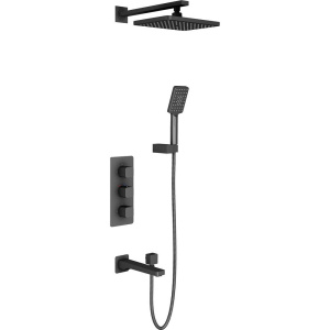 Душевой комплект Timo Petruma SX-5049/03SM с термостатом, черный