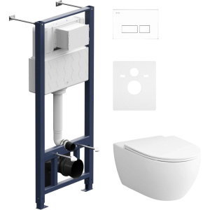 Комплект Унитаз подвесной AM.PM Awe C111700SC с микролифтом + Инсталляция Pro