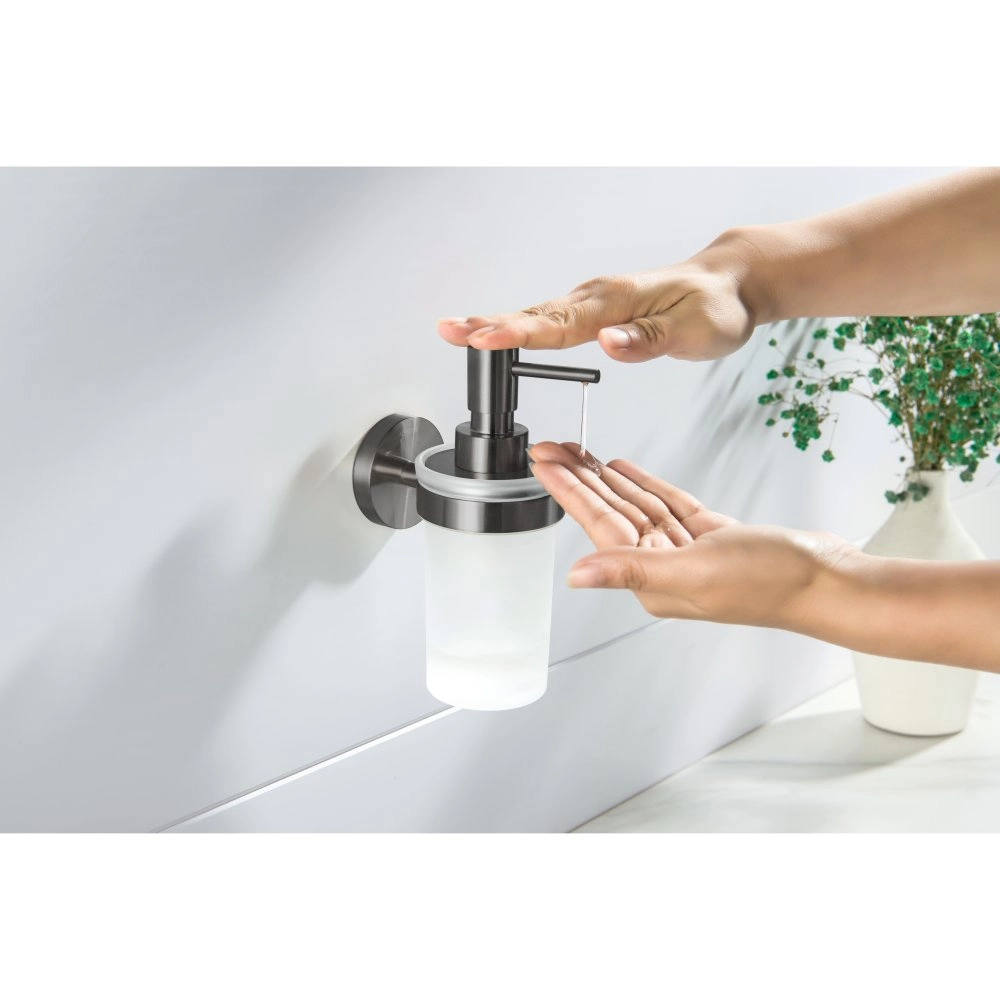 Купить Дозатор Aquatek Европа AQ4105BGM оружейная сталь в Москве с доставкой Дозатор Aquatek Европа AQ4105BGM оружейная сталь