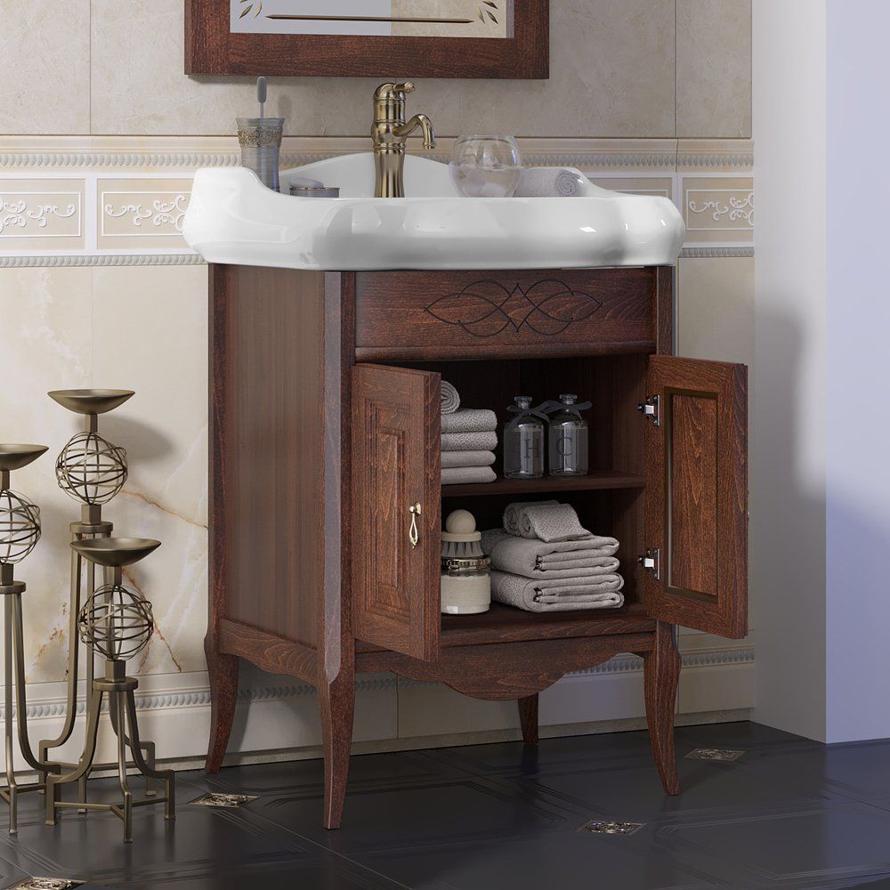 Купить Мебель для ванной Opadiris Лоренцо 60 светлый орех в Москве с доставкой Мебель для ванной Opadiris Лоренцо 60 светлый орех