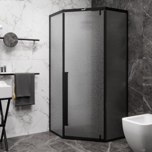 Душевой уголок Ceruttispa C3ABD 90x90, профиль черный