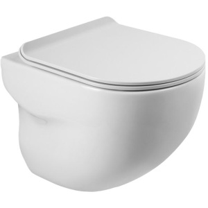 Унитаз подвесной BelBagno Onda BB066CHR безободковый, крышка BB901SC с микролифтом