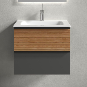 Тумба с раковиной Sancos Delta 60 дуб красный, графит Тумба с раковиной Sancos Delta 60 дуб красный, графит