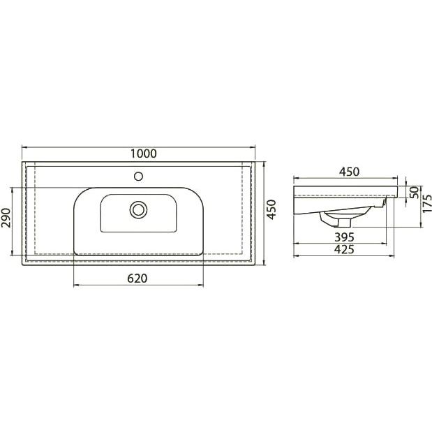 Купить Мебель для ванной Opadiris Фреш 100 белая, вар.2 в Москве с доставкой Мебель для ванной Opadiris Фреш 100 белая, вар.2