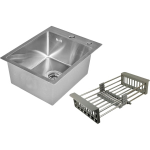 Мойка кухонная Wisent 4050 с коландером, сатин