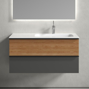 Тумба с раковиной Sancos Delta 100 R дуб красный, графит Тумба с раковиной Sancos Delta 100 R дуб красный, графит