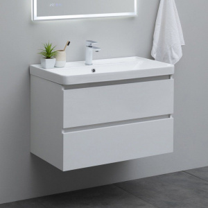 Тумба с раковиной Aquanet Вега 80 подвесная