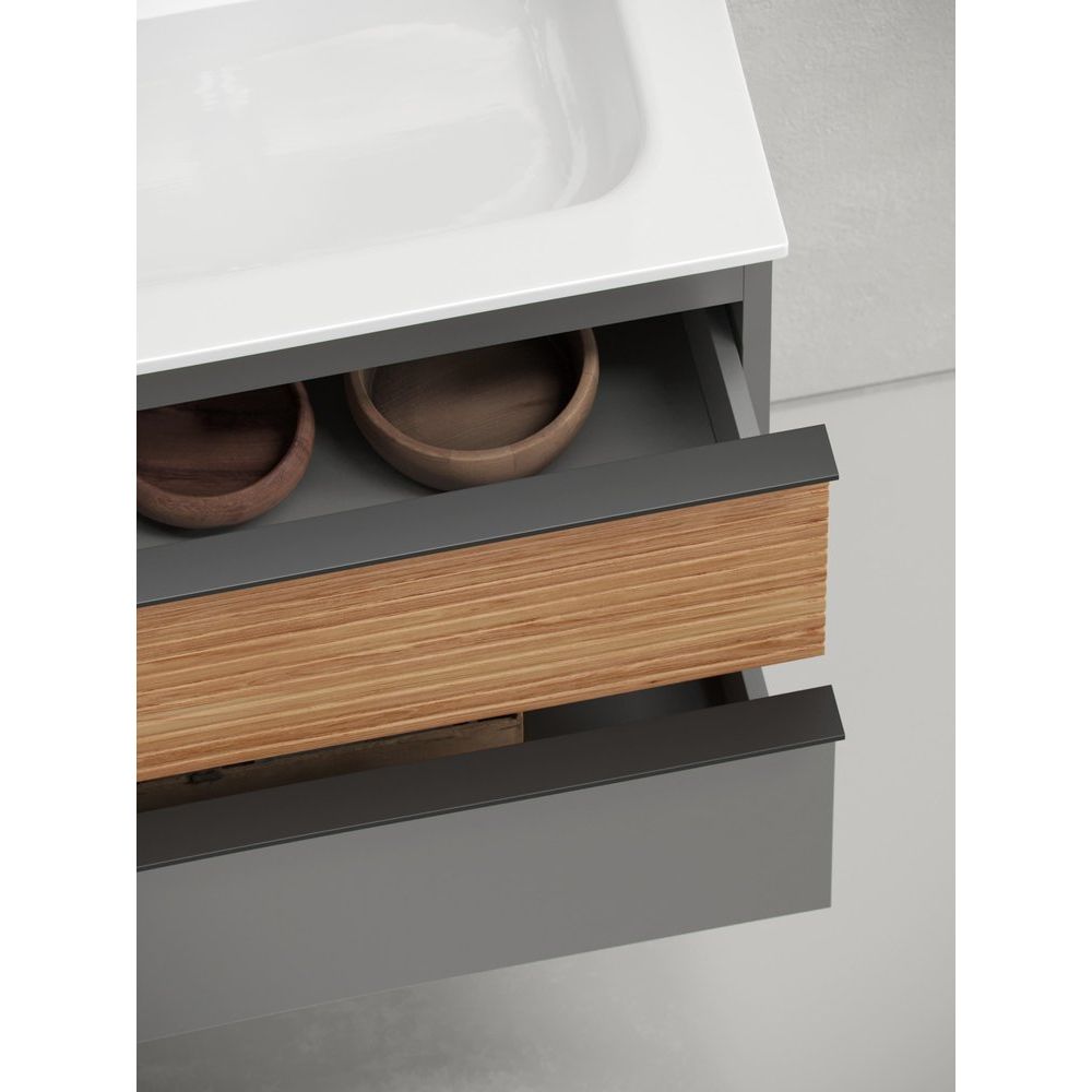 Купить Мебель для ванной Sancos Delta 100 L дуб красный, графит в Москве с доставкой Мебель для ванной Sancos Delta 100 L дуб красный, графит