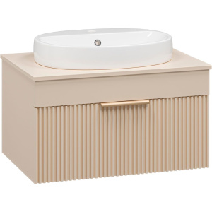 Тумба с раковиной Brevita Enfida 70, подвесная, бежевая
