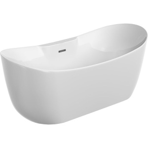 Акриловая ванна Sancos Jazz FB17 170x80 см, отдельностоящая, овальная, с каркасом, со сливом-переливом