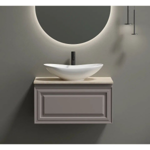 Тумба с раковиной Sancos Very 80 см, doha soft, столешница бежевая, раковина CN6015 Тумба с раковиной Sancos Very 80 см, doha soft, столешница бежевая, раковина CN6015