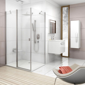 Душевой уголок Ravak Chrome CRV2-110+CPS Transparent, профиль блестящий Душевой уголок Ravak Chrome CRV2-110+CPS Transparent, профиль блестящий