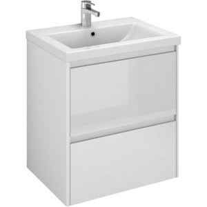 Тумба с раковиной Velvex Klaufs 60.2Y белая, подвесная