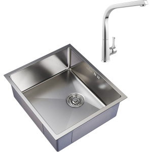 Комплект Мойка кухонная Mixline 548568 сатин + Смеситель MEGA Mega