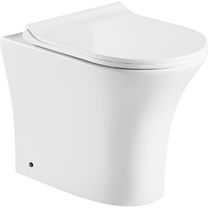 Унитаз приставной Ceruttispa Bernina 7842 безободковый, с микролифтом Унитаз приставной Ceruttispa Bernina 7842 безободковый, с микролифтом