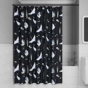 Штора для ванной IDDIS Base BP01P18i11 180х200, черная Штора для ванной IDDIS Base BP01P18i11 180х200, черная