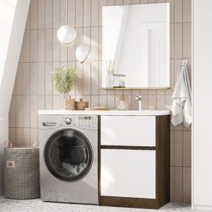 Мебель для ванной AQUATON Лондри 60 R, дуб кантри, белый