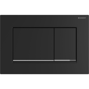 Кнопка смыва Geberit Sigma 30 115.883.14.1 черная матовая, хром глянцевый Кнопка смыва Geberit Sigma 30 115.883.14.1 черная матовая, хром глянцевый