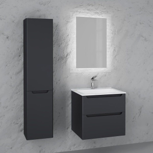 Мебель для ванной Laparet Sinergia 60 подвесная, антрацит Мебель для ванной Laparet Sinergia 60 подвесная, антрацит