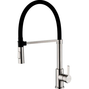 Смеситель для кухни Paulmark Halt Ha214021-Ni, никель, с гибким изливом Смеситель для кухни Paulmark Halt Ha214021-Ni, никель, с гибким изливом