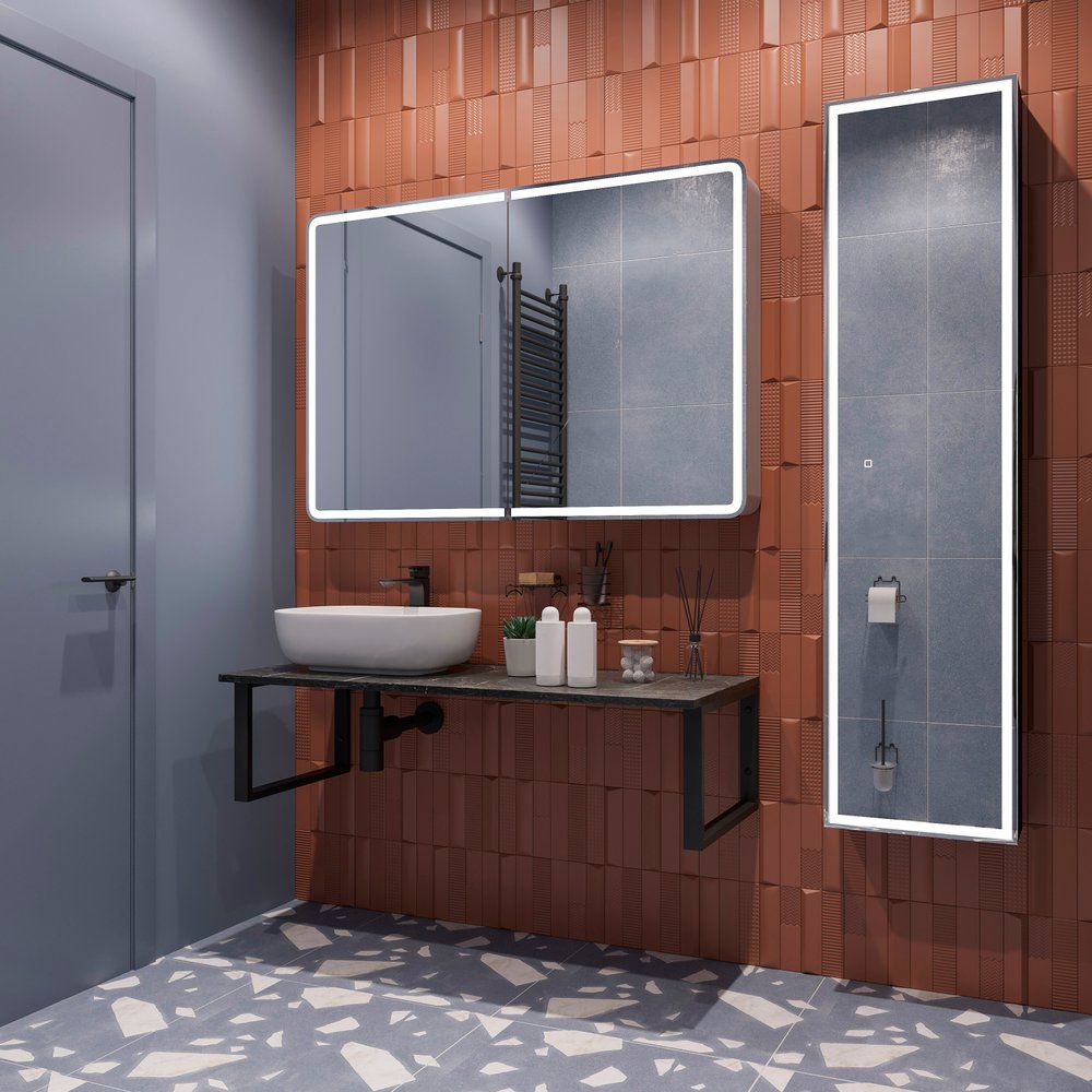 Купить Мебель для ванной DIWO Элиста 120 чёрный мрамор, с раковиной Moduo 50 Square (комплект, гарнитур) в Москве с доставкой Мебель для ванной DIWO Элиста 120 чёрный мрамор, с раковиной Moduo 50 Square (комплект, гарнитур)