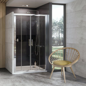 Душевая дверь в нишу Ravak 10° 10DP4-120 Transparent, профиль хром