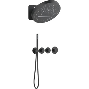 Душевой комплект Timo Saona SX-2329/03SM С ВНУТРЕННЕЙ ЧАСТЬЮ, с термостатом, матовый черный