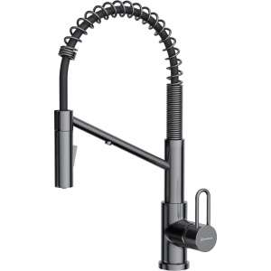 Смеситель для кухни Omoikiri Mikawa 2 Plus SB-GM вороненая сталь, с гибким изливом