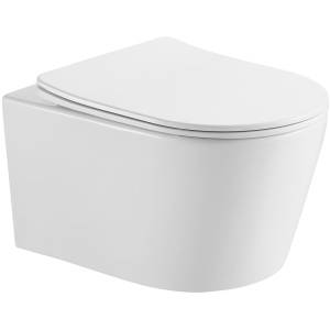 Унитаз подвесной с сиденьем микролифт Aquatek Оберон AQ1363W-00 безободковый