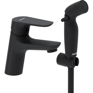 Смеситель для раковины Damixa Jupiter 770300300 черный матовый, с гигиеническим душем