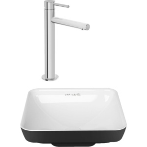 Комплект Раковина VitrA Water jewels 4441B097 квадратная + Смеситель VitrA Origin для раковины