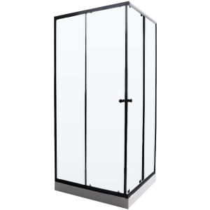 Душевой уголок Parly ZEQ911B 90x90, с поддоном, профиль черный, стекло прозрачное Душевой уголок Parly ZEQ911B 90x90, с поддоном, профиль черный, стекло прозрачное