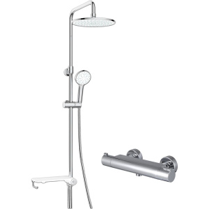 Душевая стойка Lemark LM8810C + Термостатический смеситель Lemark Yeti LM7833C для душа Душевая стойка Lemark LM8810C + Термостатический смеситель Lemark Yeti LM7833C для душа