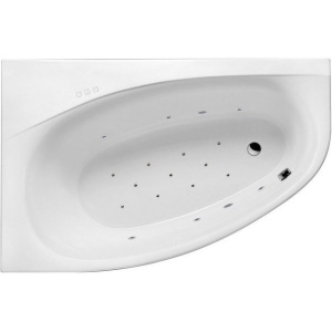 Акриловая ванна Excellent Kameleon WAEX.KML17.RELAX L 170x110 см, угловая, с гидромассажем, с каркасом, со сливом-переливом, асимметричная