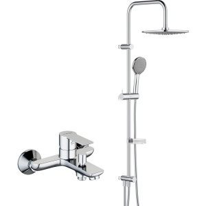 Душевая стойка STWORKI Хельсинки HFDB97000 + Смеситель для ванны с душем STWORKI Хельсинки HFHS10000 хром Душевая стойка STWORKI Хельсинки HFDB97000 + Смеситель для ванны с душем STWORKI Хельсинки HFHS10000 хром