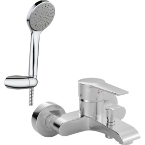 Смеситель для ванны с душем MEGA Snow MG-SH01 + Душевой гарнитур STWORKI Дублин HFDB91100 хром