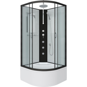 Душевая кабина Niagara Classic NG-6707-14BKTG 80x80 см, без крыши, с гидромассажем и тропическим душем