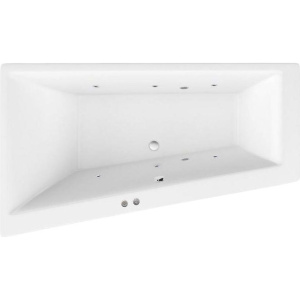 Акриловая ванна Excellent Sfera Slim WAEX.SFL17S.SOFT L 170x100 см, угловая, с гидромассажем, с каркасом, со сливом-переливом, асимметричная