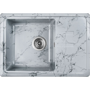 Мойка кухонная Wisent WB15-16 мрамор серо-черный